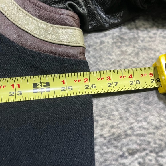 Vintage Harley Davidson Leather Varsity Bomber Jacket XL Embroidered Logo Grunge - Picture 12 of 14